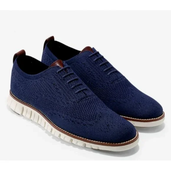 COLE HAAN NWT AND BOX NAVY BLUE ZEROGRAND SHOES Cole Haan ZeroGrand Men main image 2